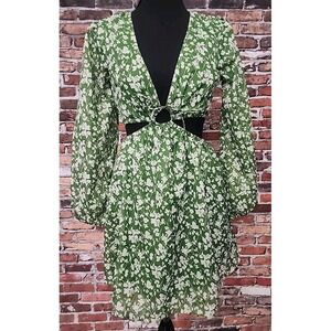 ABERCROMBIE & FITCH SP St Patrick's Day Floral Boho Dress‎ Cottagecore Coquette